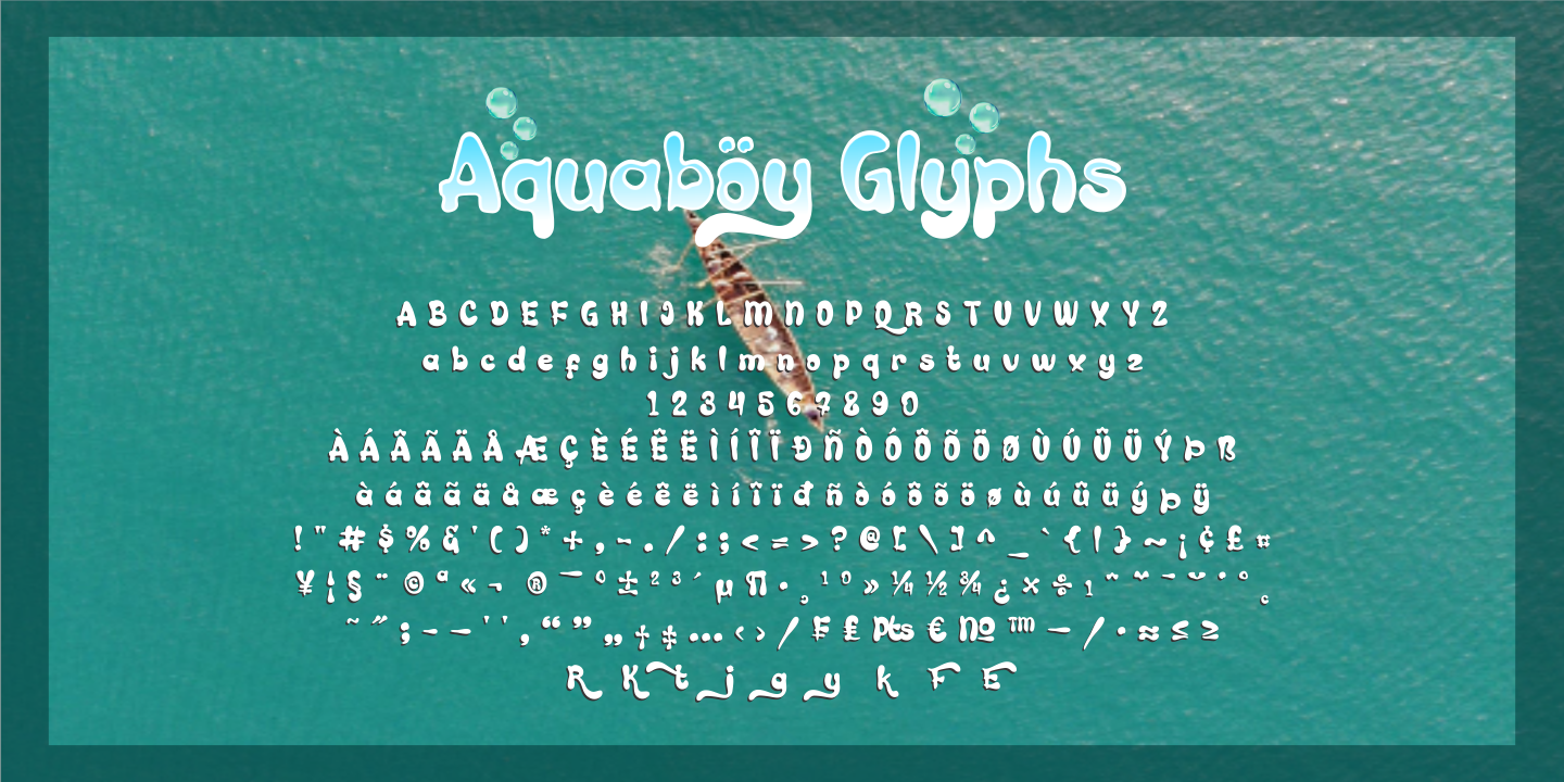 Przykładowa czcionka Aquaboy #4